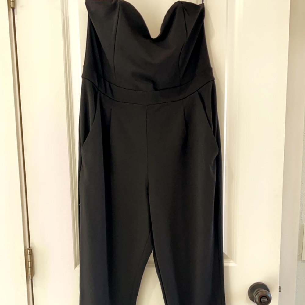 Express strapless romper style jumpsuit